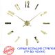 3D Настінний годинник 130 см NC (Чехія) Арабські4-S великі золотисті