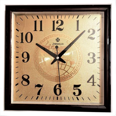 Настінний годинник Класика-56 Золото Квадратний (30 см) Time