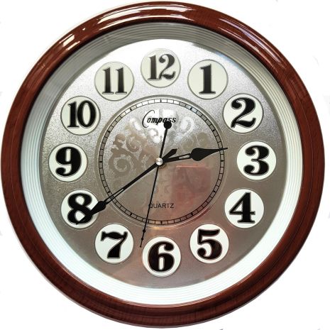 Настенные часы Классика-58 Серебро Круглые (32 см) Time