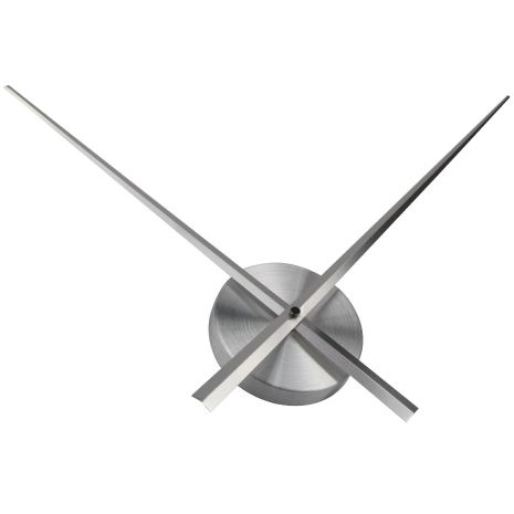 Великі стрілки (39/31 см) з годинниковим механізмом сріблясті [Метал]
