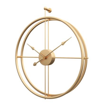 Часы настенные Ti-Time (55х52 см) лофт Loft1-G-500 металлические золотистые