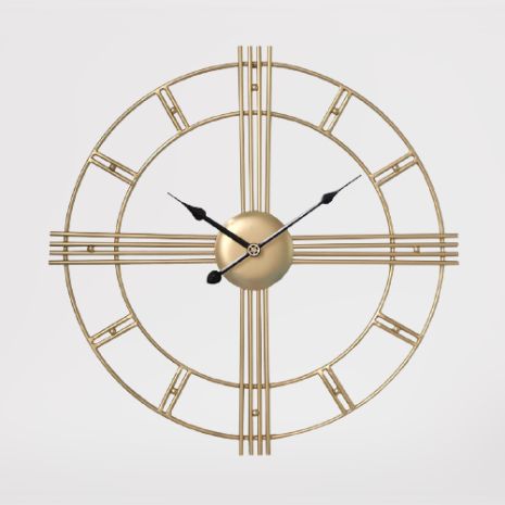 Часы настенные Ti-Time (50 см) лофт Loft7-G-500 металлические золотистые
