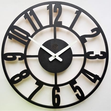 Настінний годинник Ti-Time (45 см) Лофт3 [МДФ] чорний