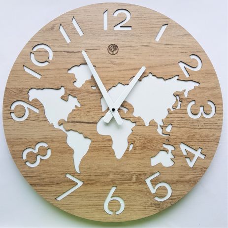 Часы настенные Ti-Time (45 см) Лофт4 [МДФ] бежевые