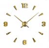 Часы настенные 3D 130 см NC (Чехия) Арабские2-G большие оригинальные золотистые