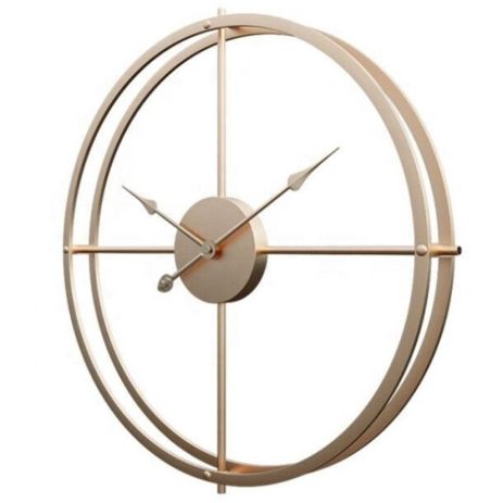 Настінний годинник Ti-Time (60 cм) в стилі лофт Loft2-B-600 металеві золотисті