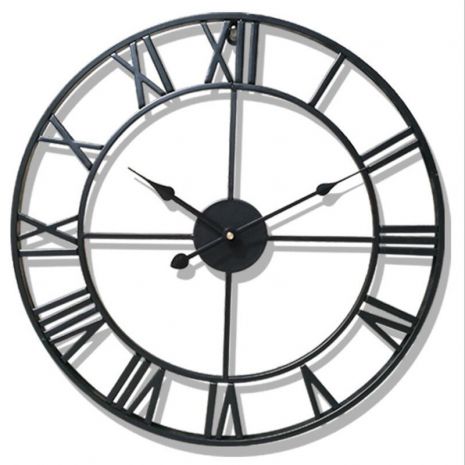 Настінний годинник Ti-Time (50 см) лофт Loft3-B-500 металевий Чорний