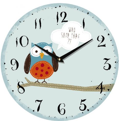 Часы настенные для детей (33 cм) "Совушка" UTA-046-VP