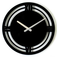 Ексклюзивний настінний годинник металевий Glozis-B-002 Classic Класика Чорний (35 см) [Метал, Відкритий,