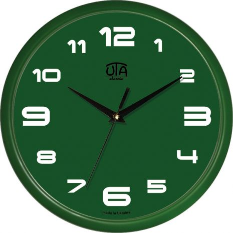 Оригинальные настенные часы (30 cм) UTA-01-Gr-78 зеленые