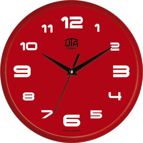 Настінний годинник модерн (30 cм) UTA-01-R-80 червоний