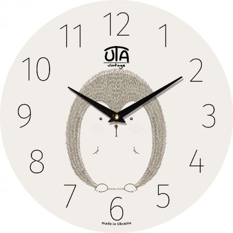 Настінний годинник дитячий (33 cм) UTA-007-DS білий