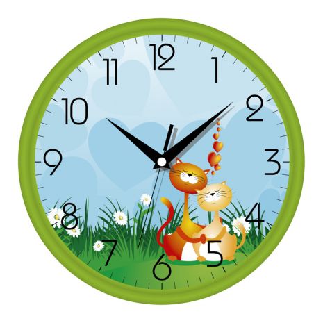 Детские настенные часы (30 cм) UTA-01-GR-19 салатовые