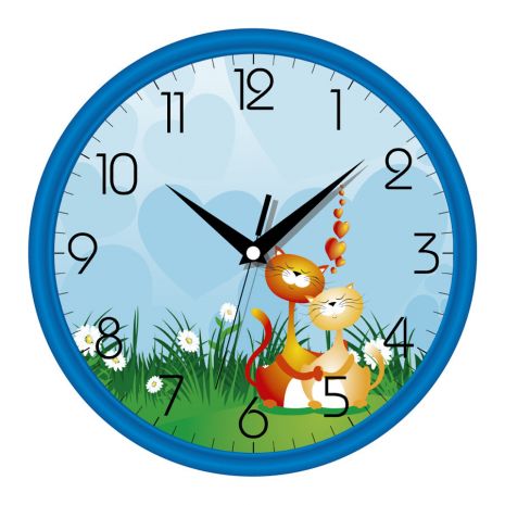 Настенные часы в детскую комнату (30 cм) UTA-01-BL-19 синие