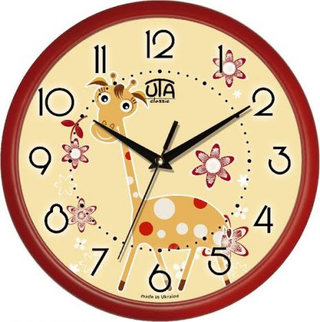 Детские настенные часы (30 cм) UTA-01-R-30 красные