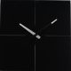 Оригинальные настенные часы (40 см) SPG QUADRO черные [Стекло]