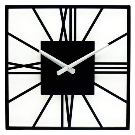 Дизайнерський годинник металевий Glozis-B-024 New York Black Нью-Йорк чорний (35 см) [Метал, Відкритий,