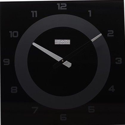 Оригинальные настенные часы (40 см) SPG CLASSIC с цифрами черные [Стекло]