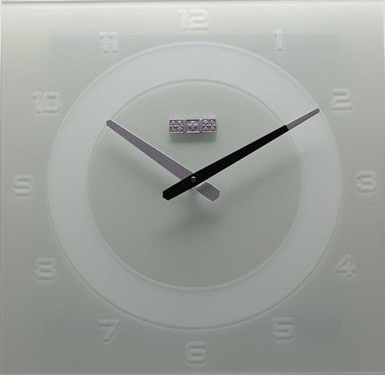 Оригинальные настенные часы (40 см) SPG CLASSIC с цифрами белые [Стекло]