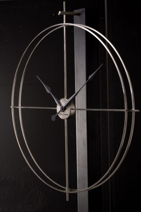 Большие настенные часы (70 см) лофт B&B-02 Elegance металлические