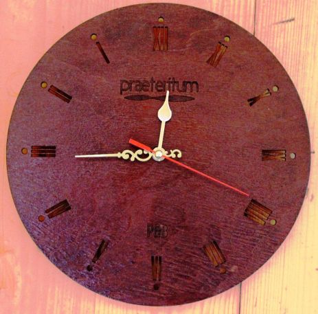 Настенные часы с обратным ходом, античасы Praeteritum (250 мм) [Дерево]