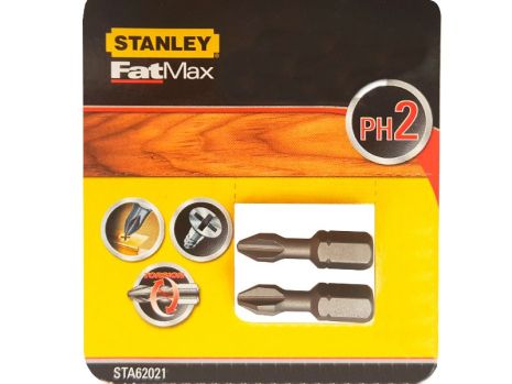 2 крестообразные биты PH2 25мм Stanley STA62021-XJ