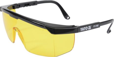 Защитные очки открытые желтые Yato YT-7362