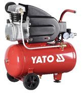 Компрессор сетевой 230 В, 1,5 кВт, давление ≤ 8 Bar, под. воздух- 150 л/мин, ресивер- 24 л Yato YT-23230