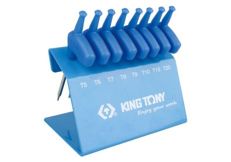 Набір ключів TORX. T5-T20. 8 ін. KING TONY 24308PR