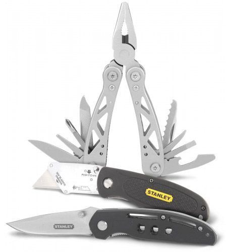 Мультиинструмент + складной нож + выдвижной нож в комплекте STANLEY STHT0-71029