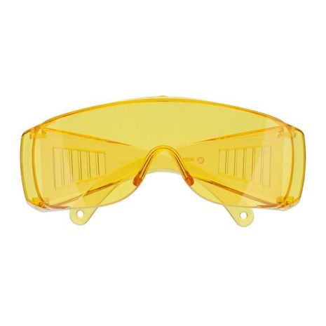 Очки защитные желтые, материал линз поликарбонат, материал дужек поликарбонат,защита от удара,оптический класс 1 INTERTOOL SP-0082