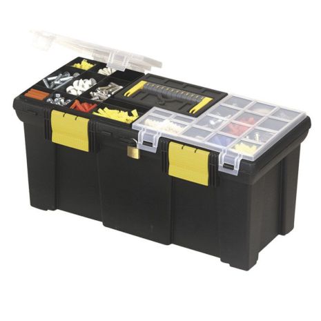 Ящик для инструмента с 2-мя органайзерами и лотком пластмассовый (20001) 20" STANLEY 1-93-336