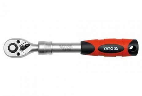 Трещотка с телескопической ручкой 72 зубца 3/8" 215-315 мм Yato YT-0298