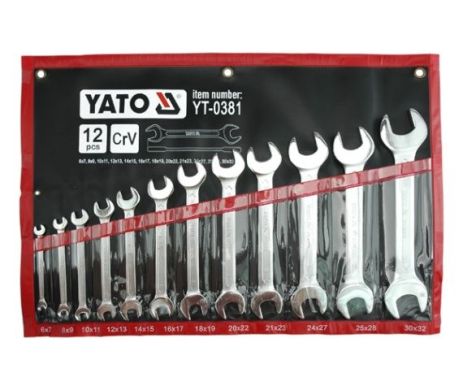 Набор ключей рожковых 6-32 мм 12 шт Yato YT-0381