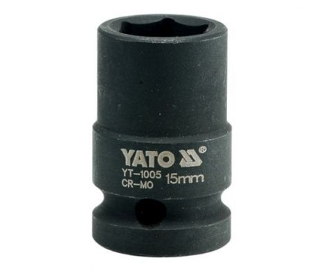 Головка торцевая ударная шестигранная 1/2" 15 мм Yato YT-1005