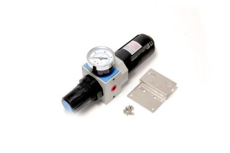 Фильтр-регулятор с индикатором давления для пневмосистем "Profi" 1/2" (пропускная способность:1300 л/мин,16bar, температура воздуха: 5° до 60°,5мк) FORSAGE F-EW4000-04