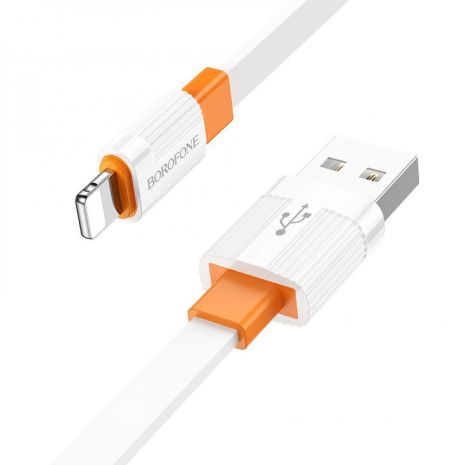 USB Borofone BX89 Union Lightning 2.4A Бело-оранжевый