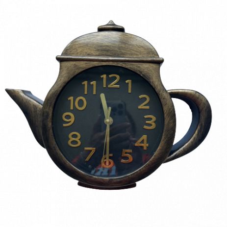 Настінні годинники кухонні "Чайник" Великий Золото (31х37 см) Time