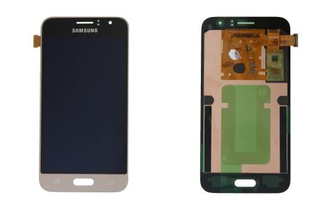 Дисплей (LCD) Samsung GH97-18224B J120H Galaxy J1 (2016) с сенсором золотой сервисный
