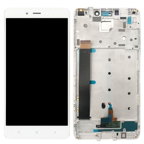 Дисплей (LCD) Xiaomi Redmi Note 4 із сенсором білий + рамка