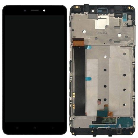 Дисплей (LCD) Xiaomi Redmi Note 4 (MediaTek Version) із сенсором чорний + рамка