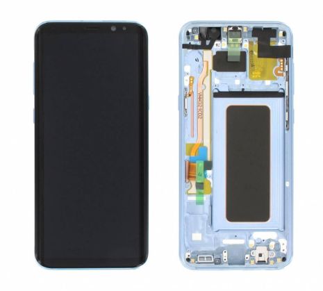 Дисплей (LCD) Samsung GH97-20470D G955F Galaxy S8 plus с сенсором Violet с рамкой сервисный