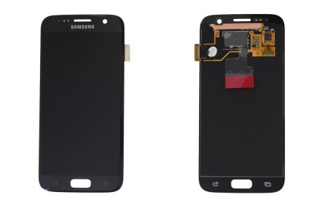 Дисплей (LCD) Samsung GH97-18523A G930F Galaxy S7 с сенсором чёрный сервисный