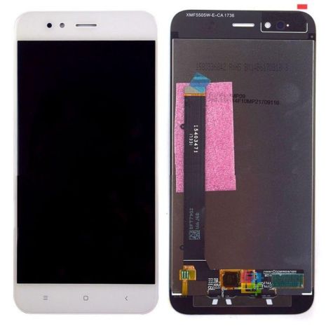 Дисплей (LCD) Xiaomi Mi A1/ Mi5X с сенсором белый