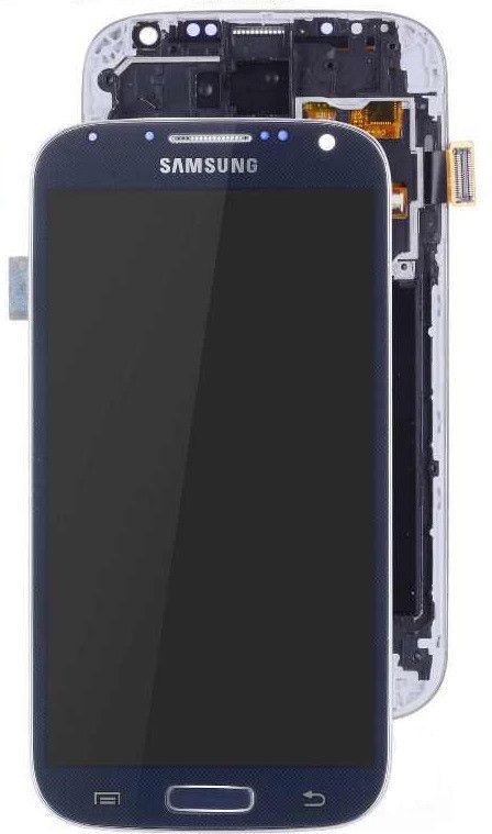 Дисплей (LCD) Samsung i9500 Galaxy S4 с сенсором синий оригинал