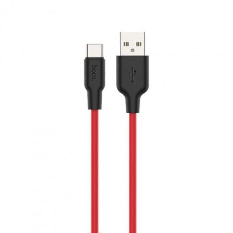 Кабель Hoco X21 Plus USB to Type-C 2m черно-красный