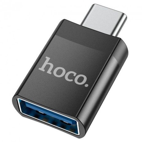 Адаптер переходник Hoco UA17 Type-C to USB 3.0 (F) черный