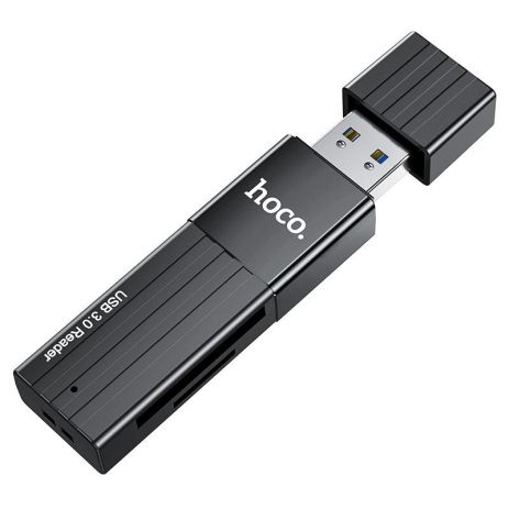 Кард ридер Hoco HB20 USB 3.0 to SD/ TF черный