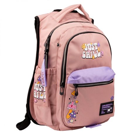 Шкільний рюкзак YES, два відділення, одна фронтальна кишеня, розмір: 48*38*13 см, коричневий Just Chill