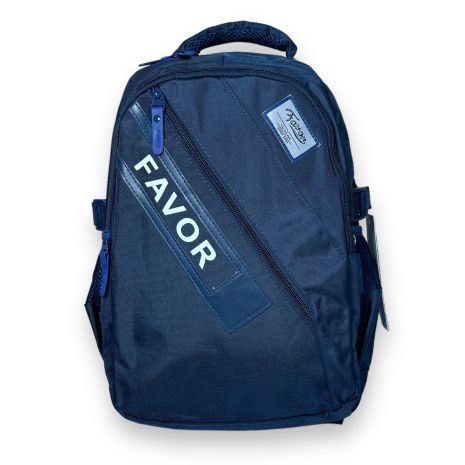Шкільний рюкзак Favor для хлопчика, два відділення, фронтальна кишеня, бічні кишені, розмір 40*27*15см, синій
